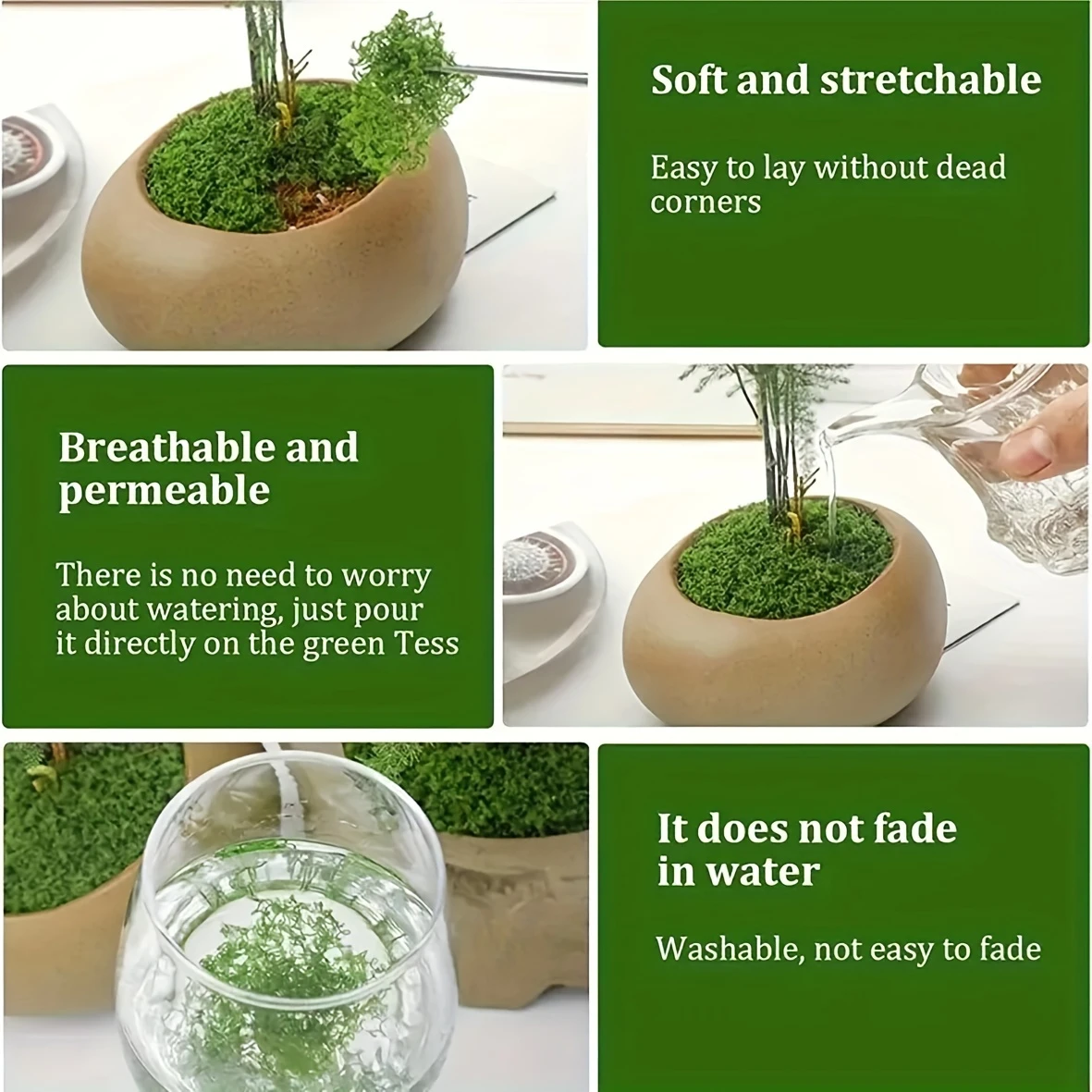 50g Fake Moss DIY Crafts Grass - Sphagnum Moss Dry recension och pris