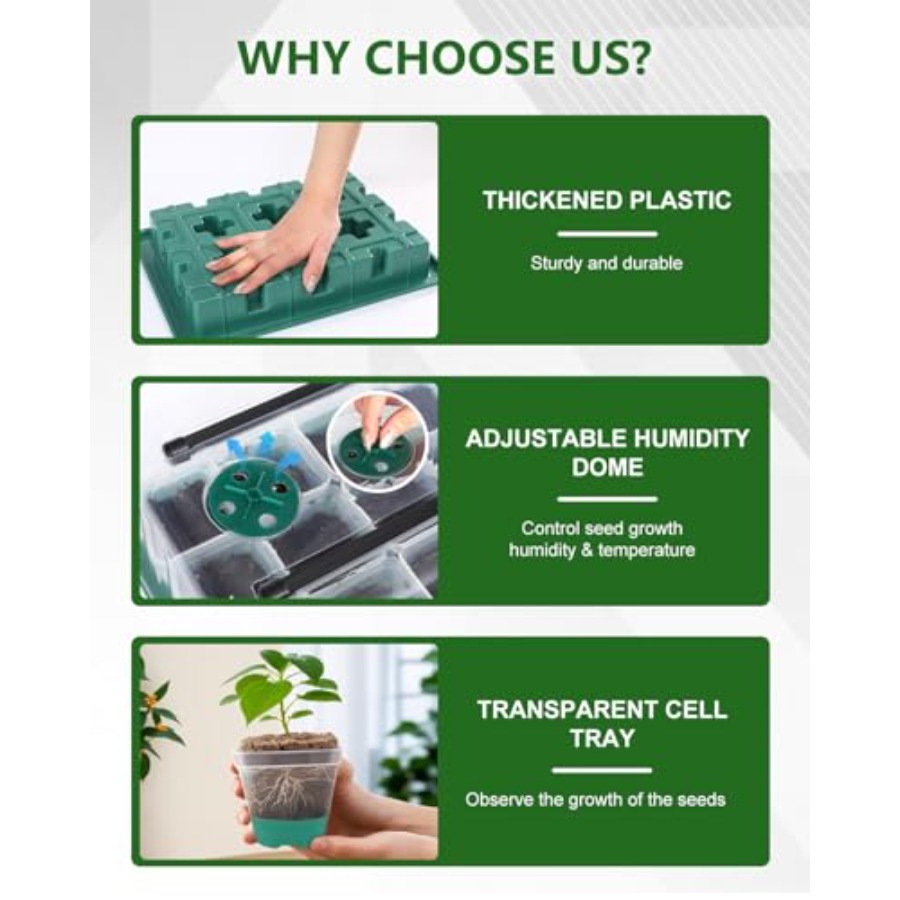 Seed Starter Kit with Grow Lig - Humidity Dome Kit recension och pris