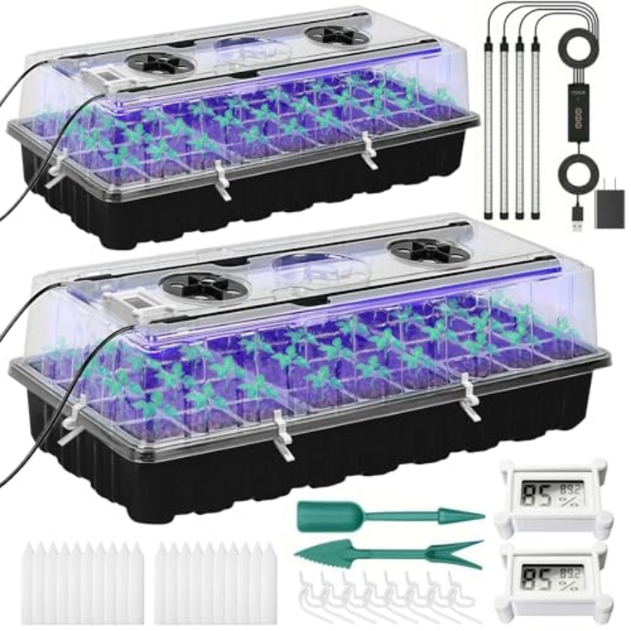 Seed Starter Tray with Grow Li - Humidity Dome Kit recension och pris