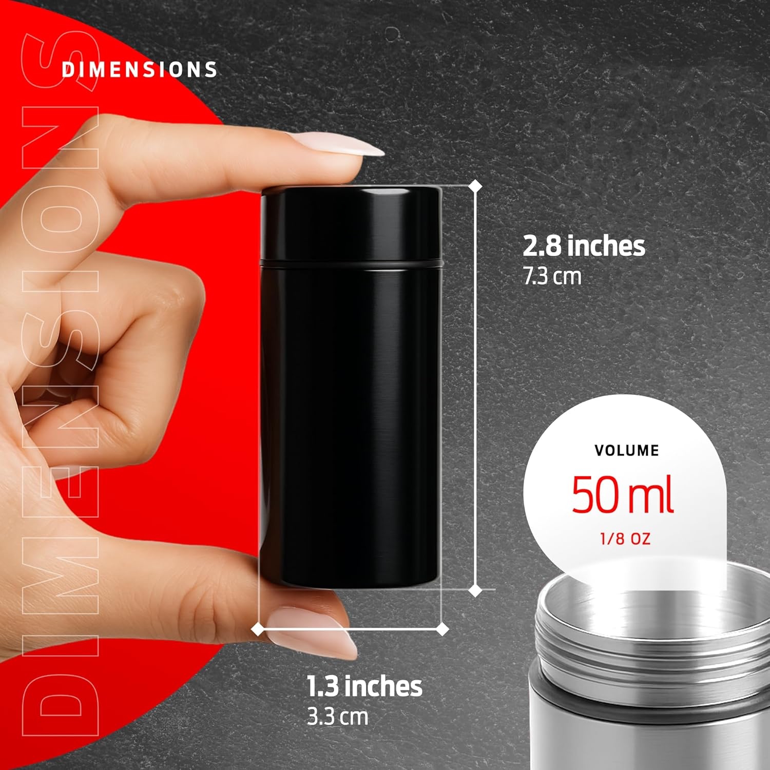 50ml Smell Proof Aluminum Jar  - Misting Bottle Fine recension och pris