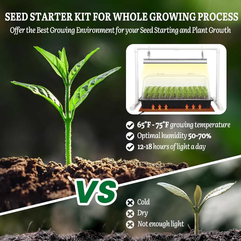 Seed Starter Kit with Grow Lig - Humidity Dome Kit recension och pris