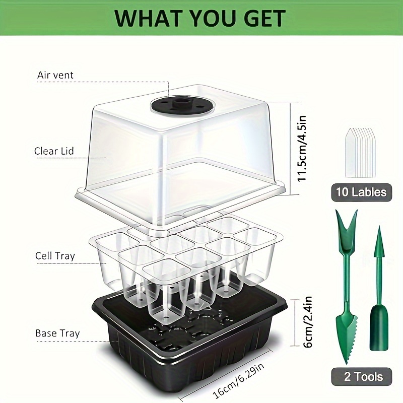 Seedling Starter Kit 1/2/3 Set - Humidity Dome Kit recension och pris