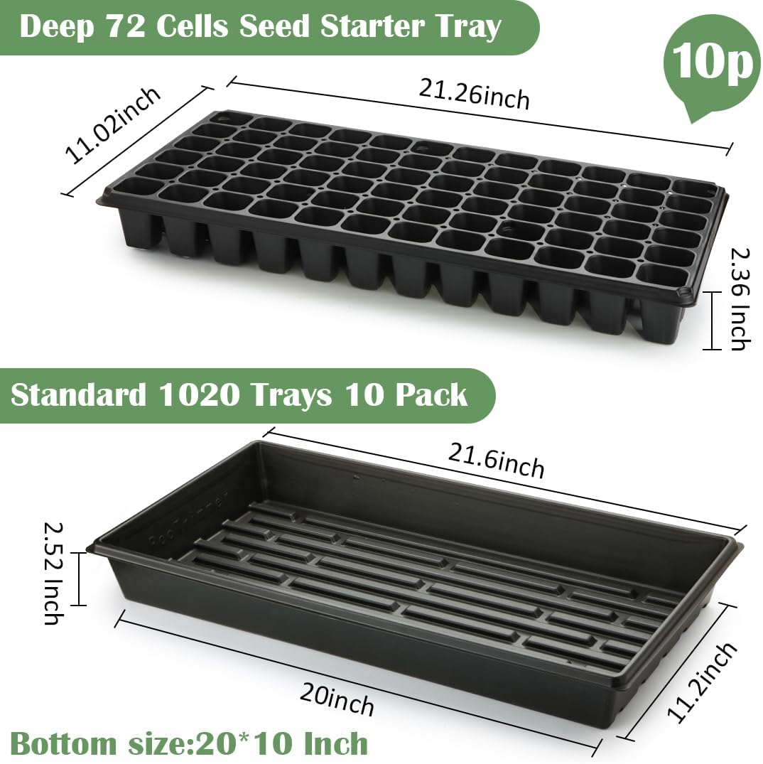 20-Piece Seed Starter Kit with - Propagation Tray 72 recension och pris