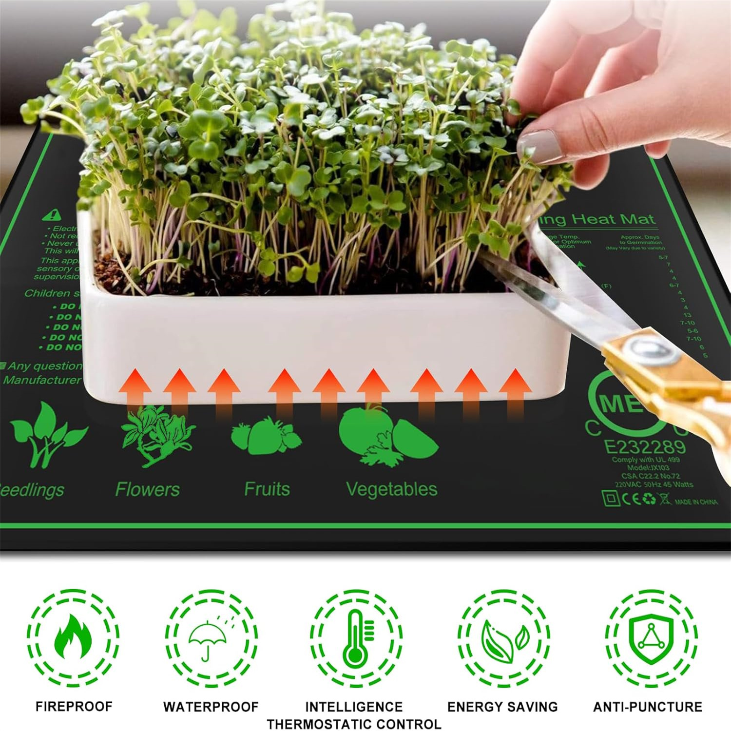Seedling Heat Mat 10/25/50CM I - Rooting Gel Clone recension och pris